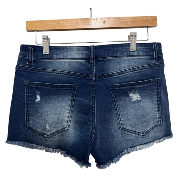 Distressed Denim Women Shorts Size L - Picture 2 of 2